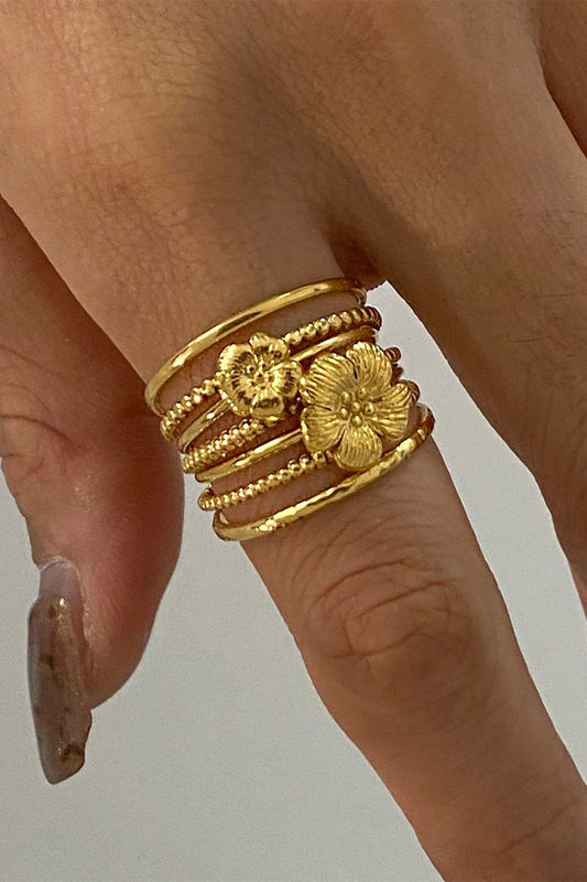 Stainless Steel Flower Ring