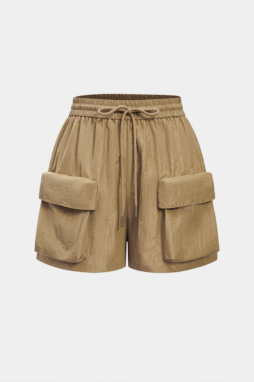 Solid Flap Pocket Shorts