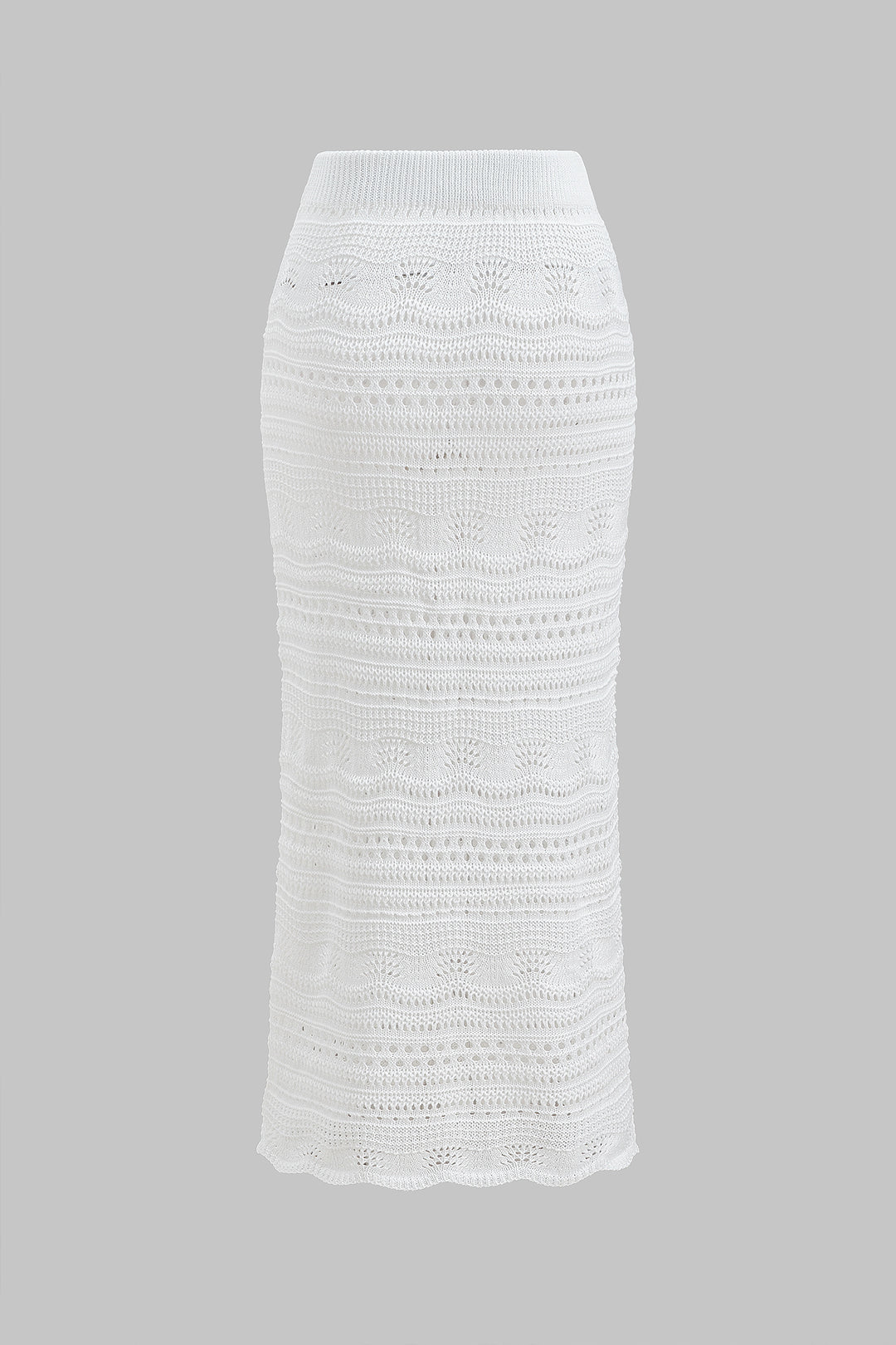 Knit Holllow Out Tank Top And Skirt Set