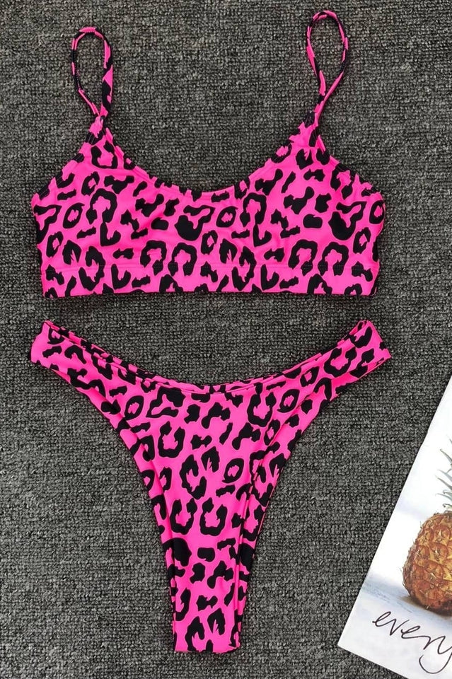 Leopard Print Bikini Set (Multicolor)