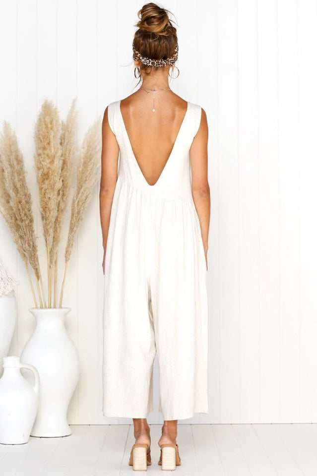 Sleeveless Casual Loose Jumpsuit