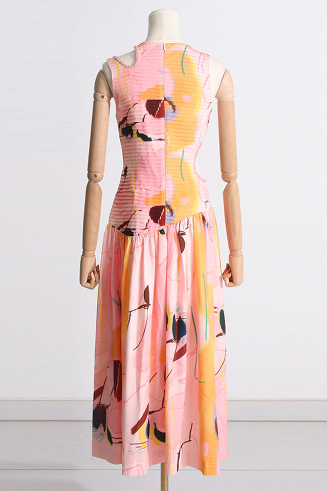 Jolie Abstract Cut-Out Midi Dress