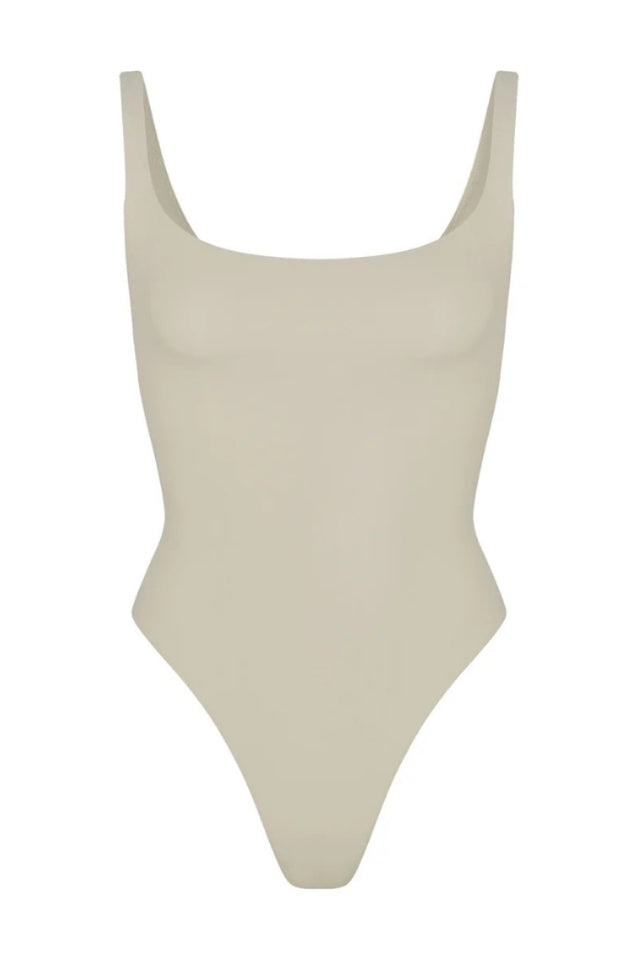 Square Neck Stretch Jersey Bodysuit