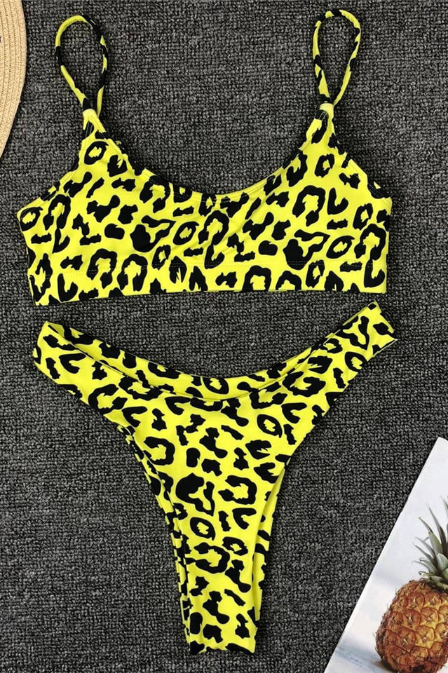 Leopard Print Bikini Set (Multicolor)