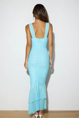 Nadia Ruched Fishtail Maxi Dress