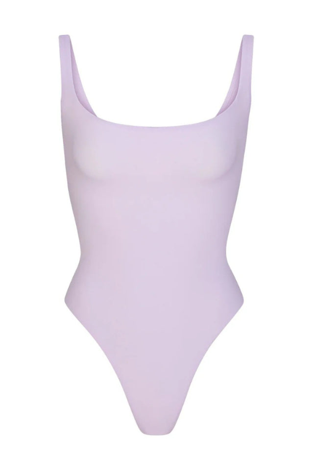 Square Neck Stretch Jersey Bodysuit