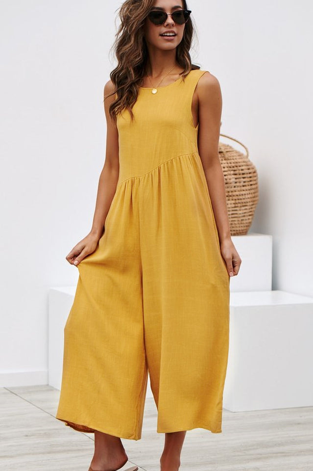 Sleeveless Casual Loose Jumpsuit