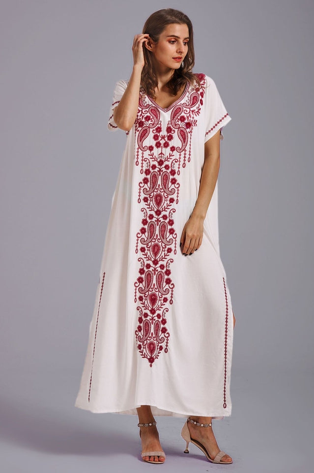 Boho Print Slit Dress