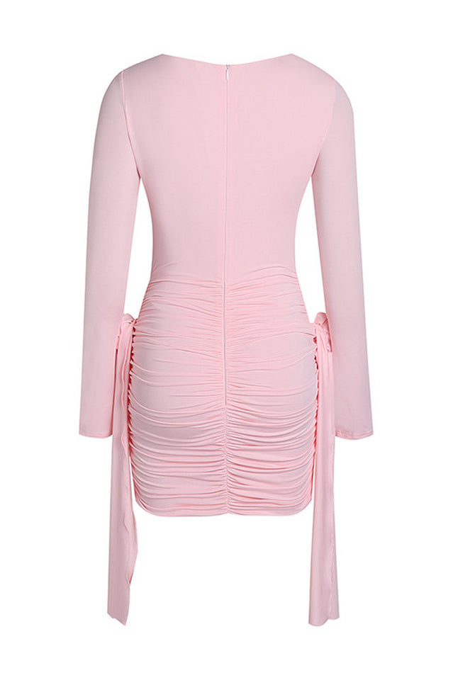 Amelia Blush Mini Dress