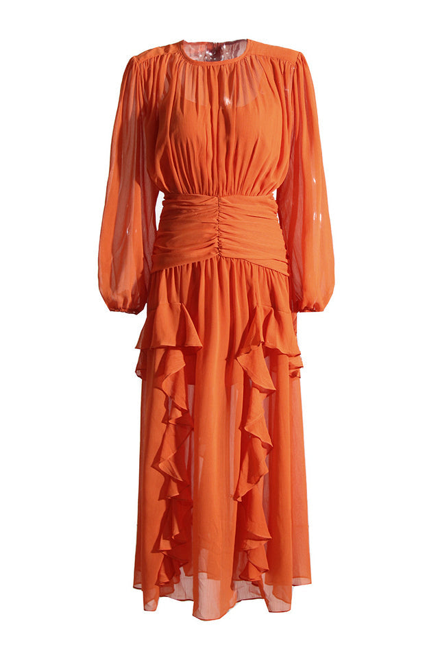 Leonie Ballon Sleeve Maxi Dress