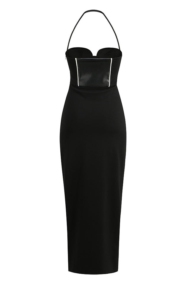 Black Halter Maxi Dress