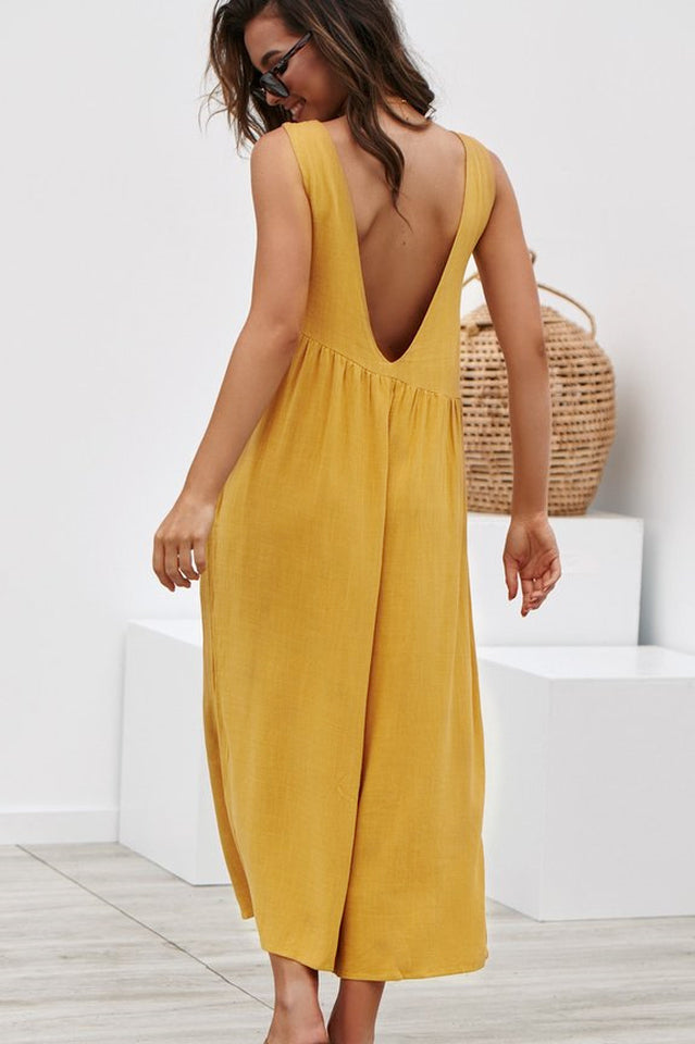 Sleeveless Casual Loose Jumpsuit