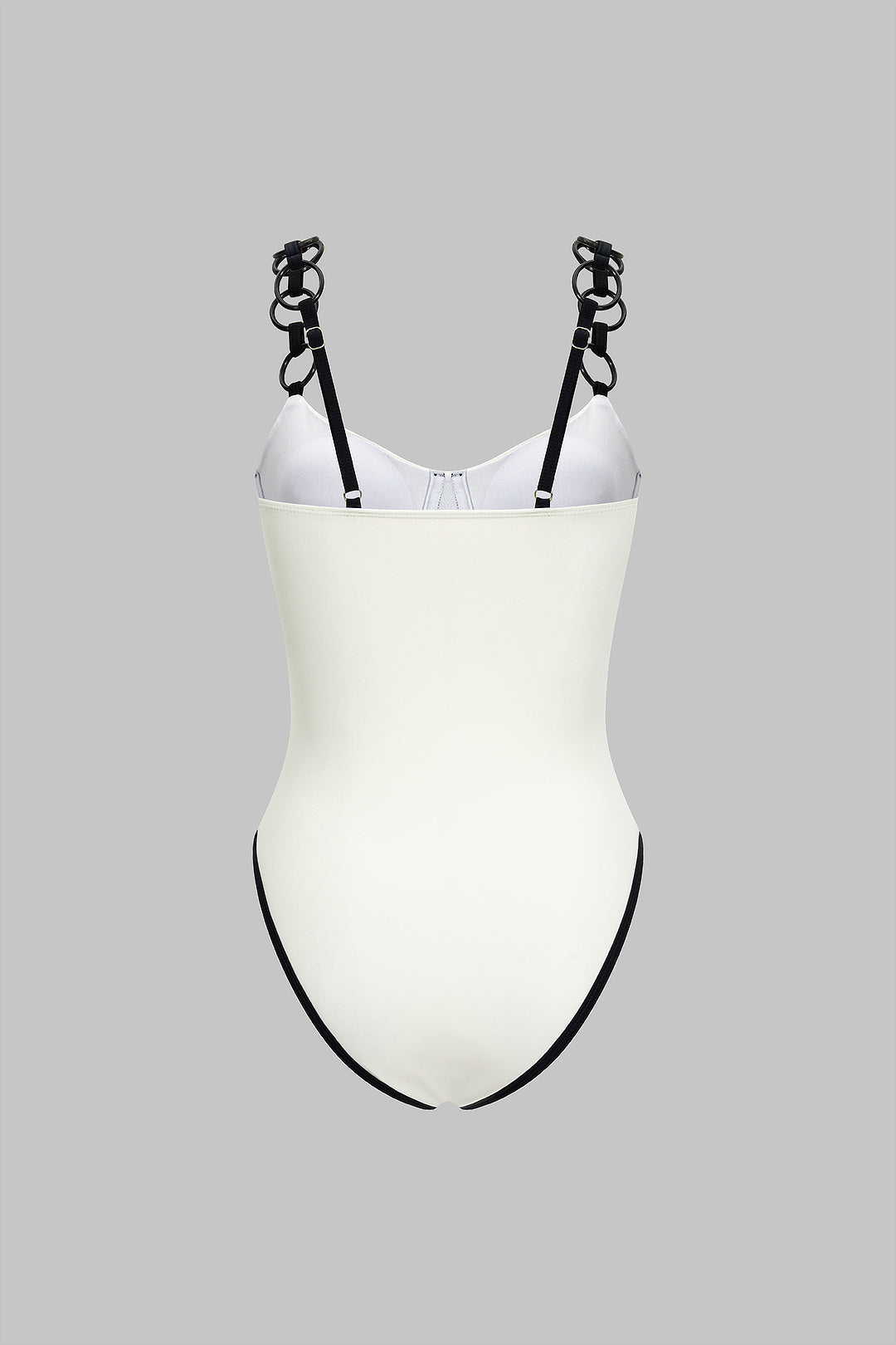 Contrast Piping One-Piece Swimsuit