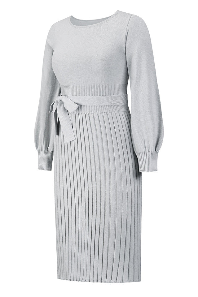 Sheath Ruched Long Sleeve Knit Dress