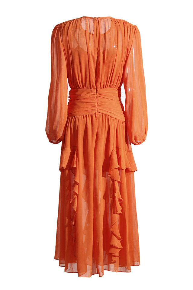 Leonie Ballon Sleeve Maxi Dress