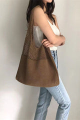 Knit Design Shoulder Bag