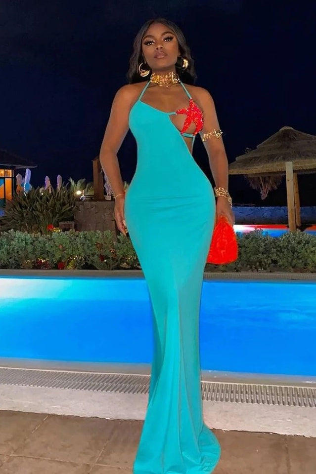 Tosca Starfish Bustier Split Maxi Dress