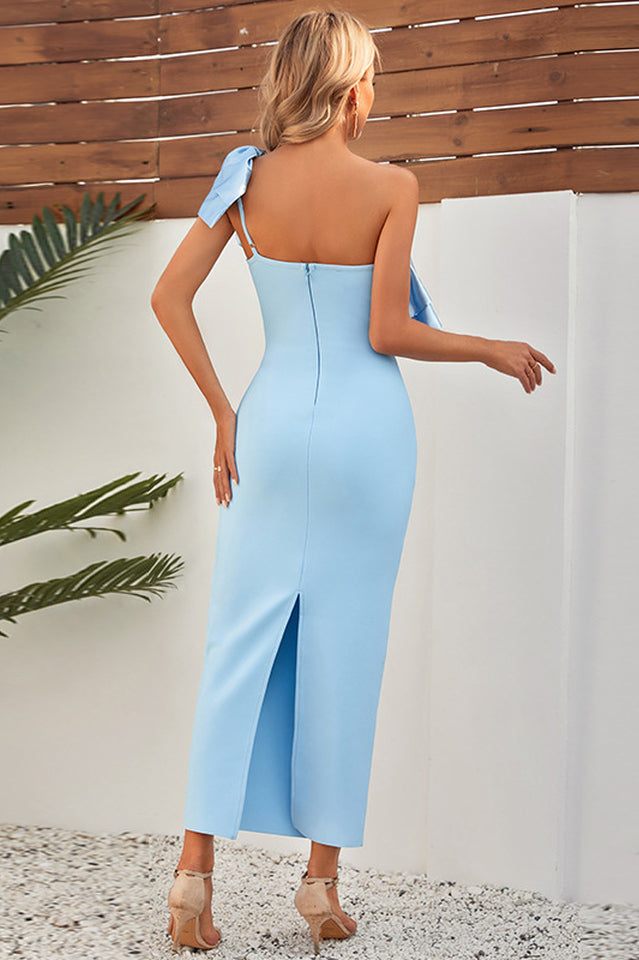 Lakelynn Ruffle Blue Maxi Dress