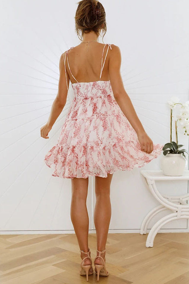 Floral Ruffled Mini Dress