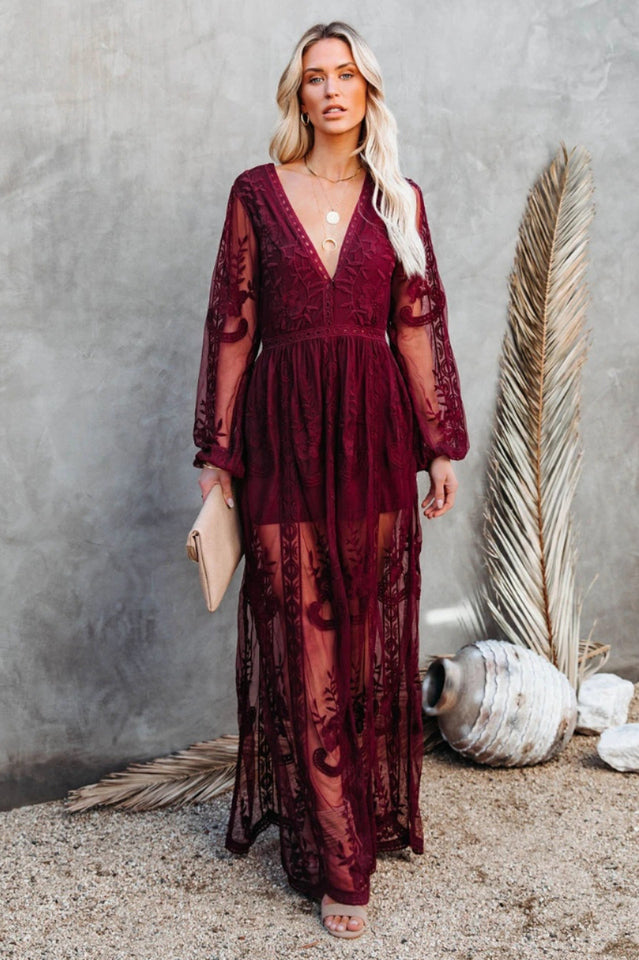 Boho Lace Maxi Dress