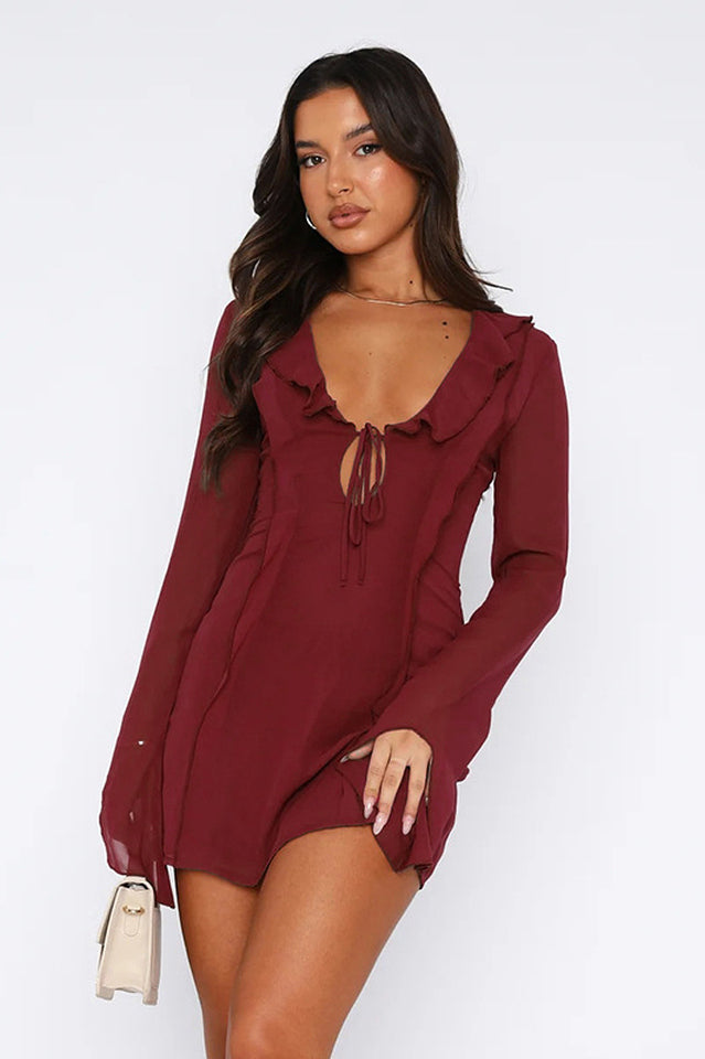 Surround Sound Mesh Mini Dress