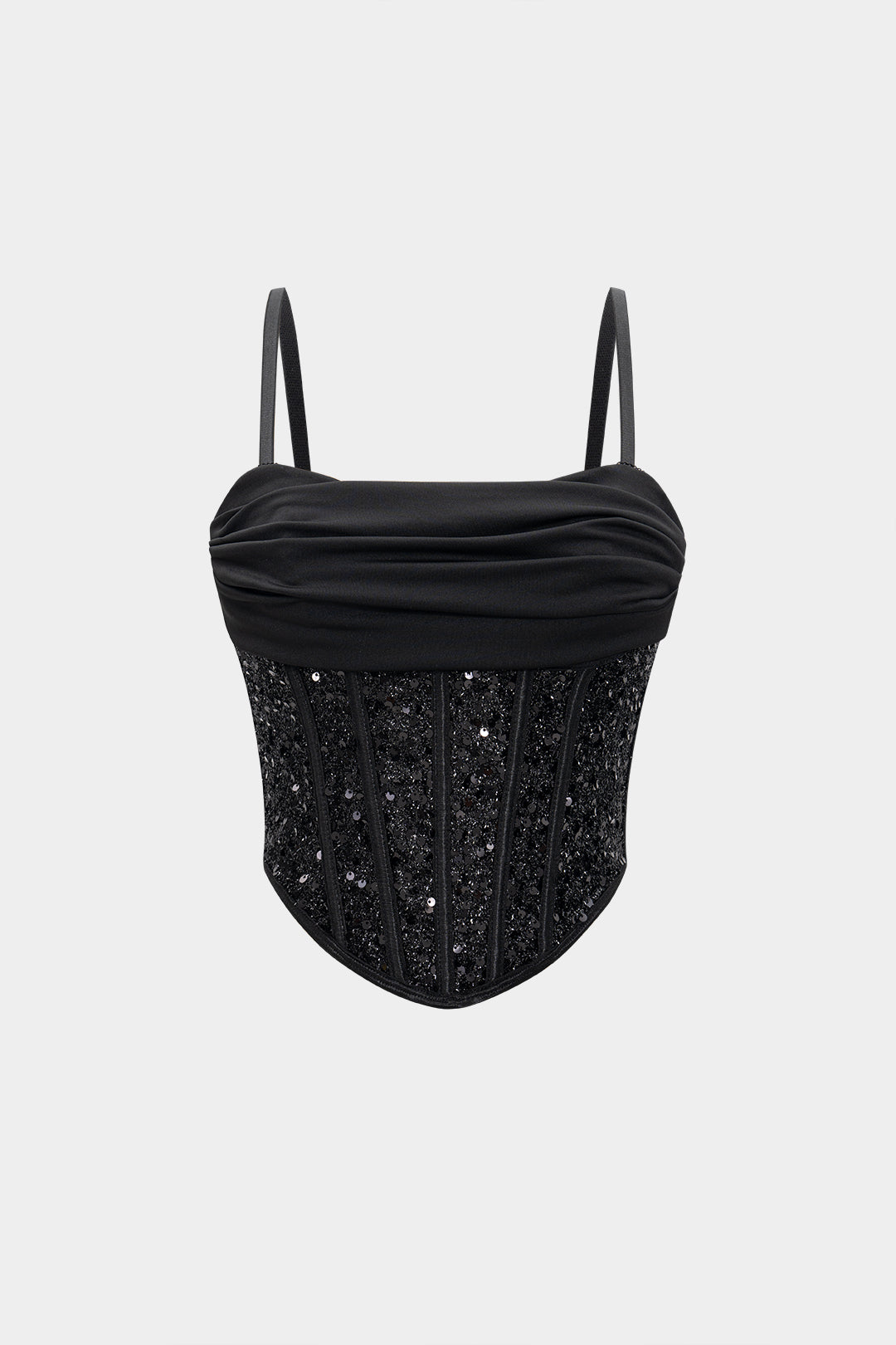 Sequin Slip Corset Waist Cami Top