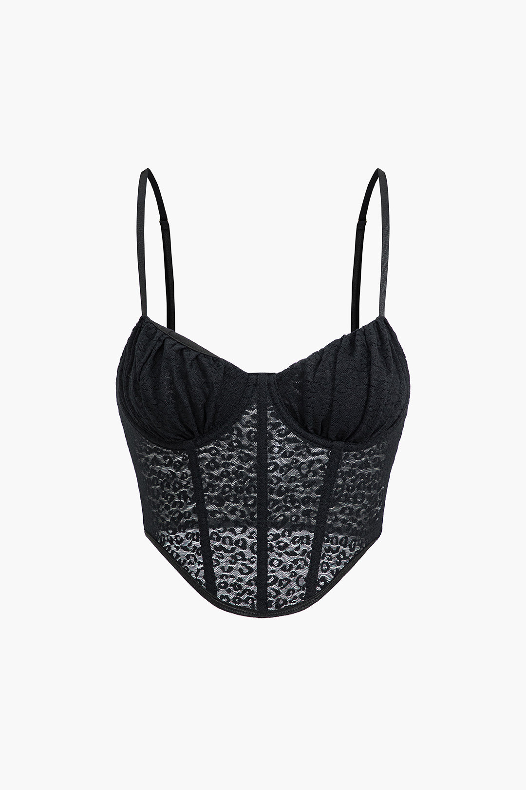Lace Bustier Sheer Slip Cami Top