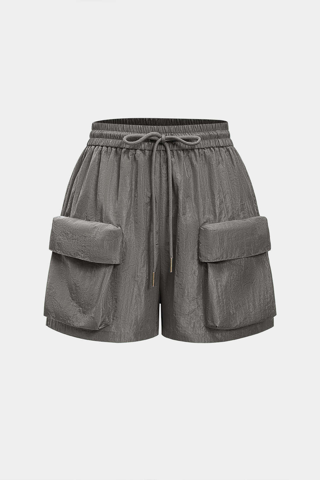 Solid Flap Pocket Shorts