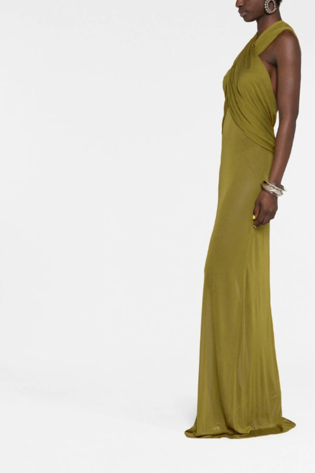 Carleigh Ruche Maxi Dress With Headscarf