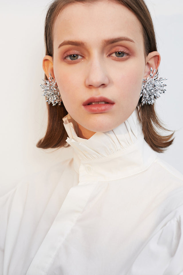 Silver Flower Earrings