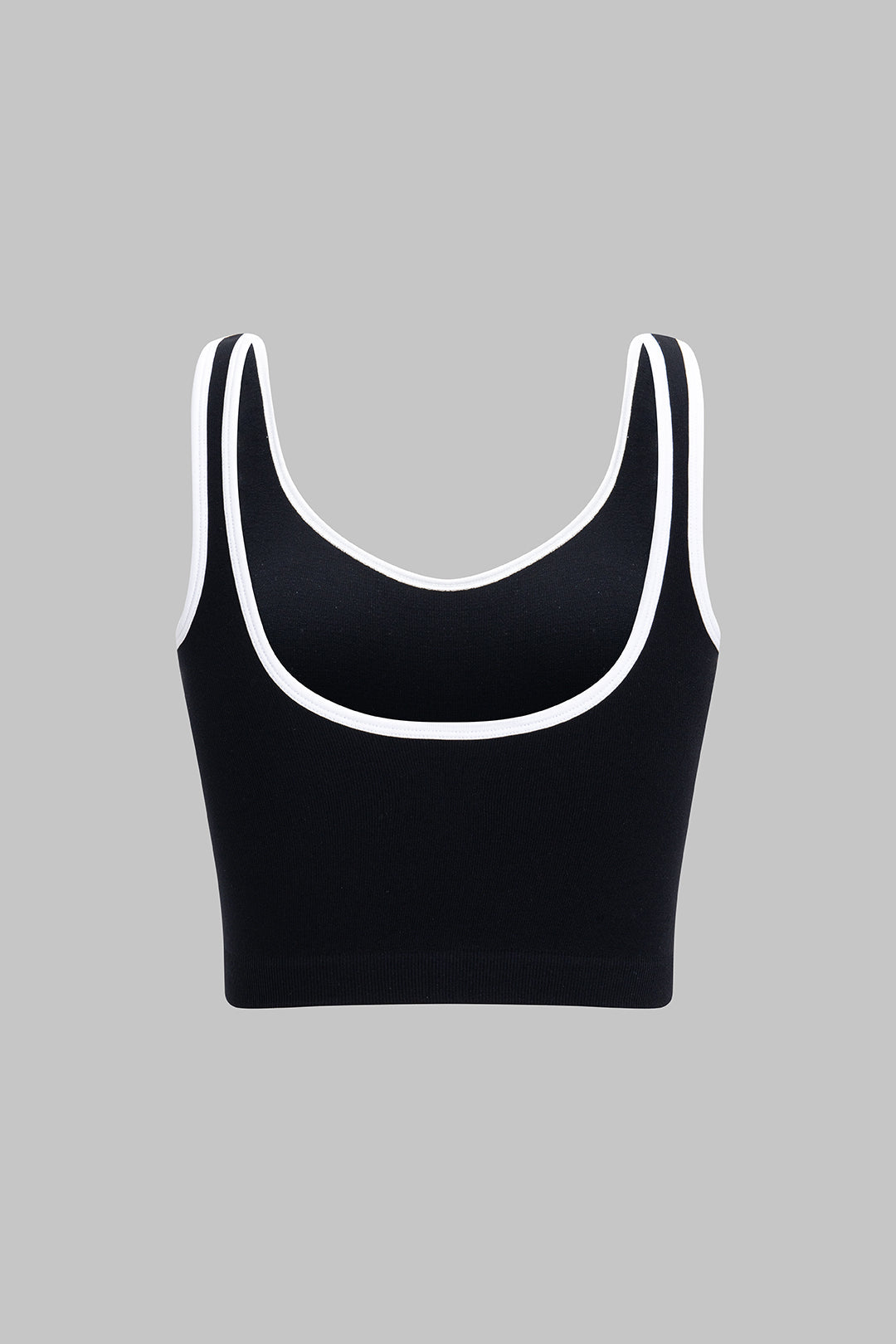 Contrast Whipstitching Underwire Slip Tank Top