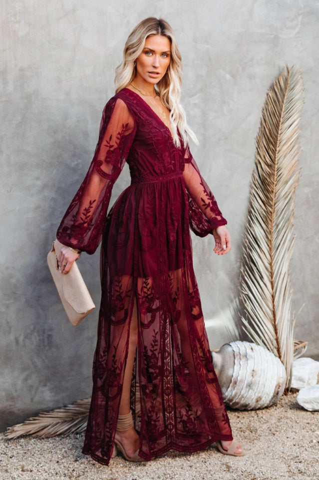 Boho Lace Maxi Dress