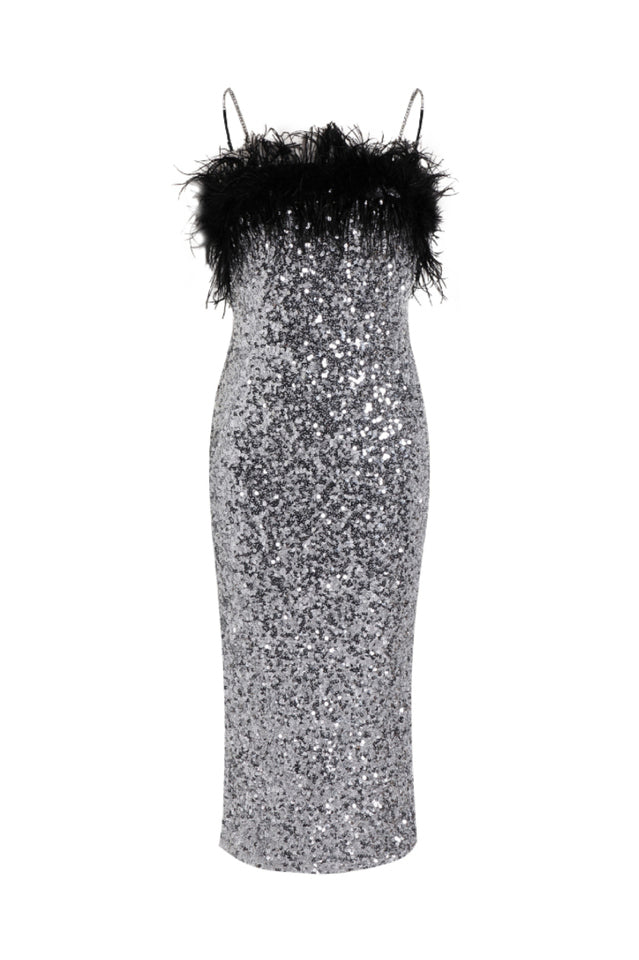 Jemma Feather Midi Sequin Dress