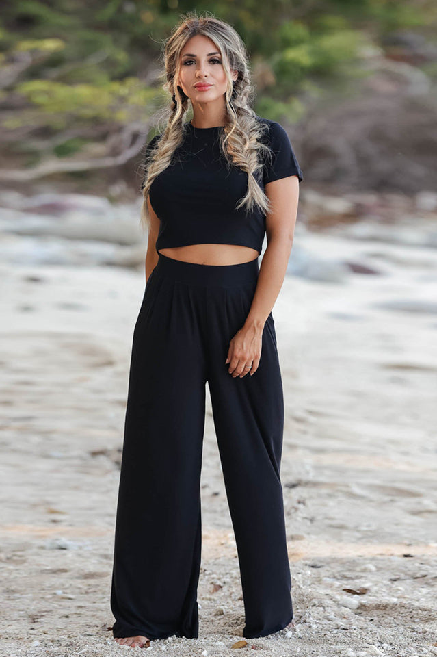 Loose Fit Top + Pants 2 Piece Set