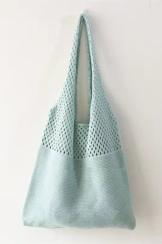 Knit Design Shoulder Bag