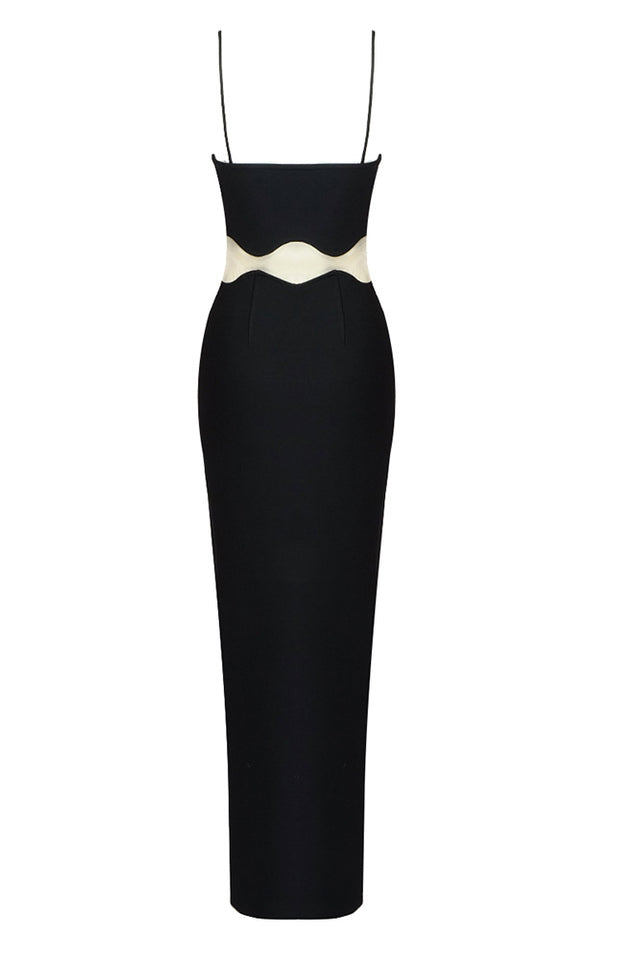 Jennifer Black Bandage Slip Maxi Dress