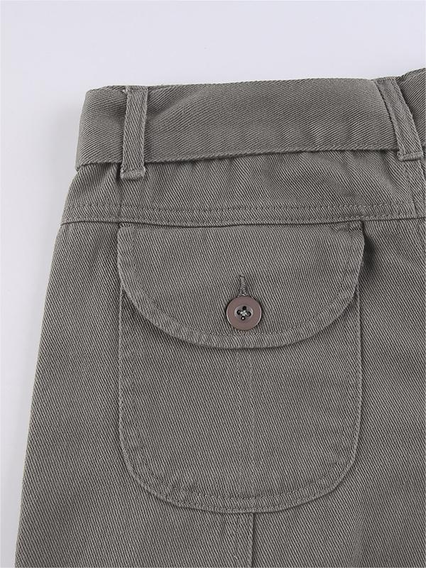 Grey 90s Vintage Cargo Pants with Cargo Pockets