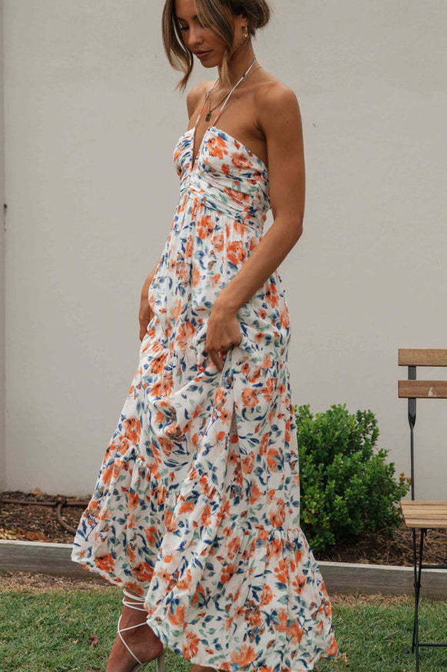 Asiah Halter Neck Maxi Dress