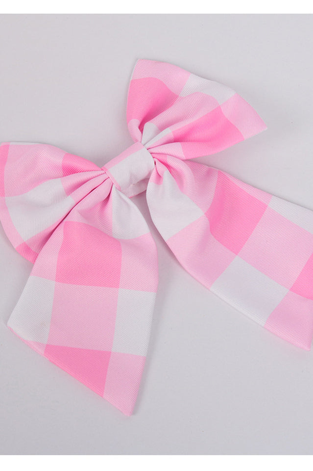 Barbie Movie Margot Pink Plaid Check Dress