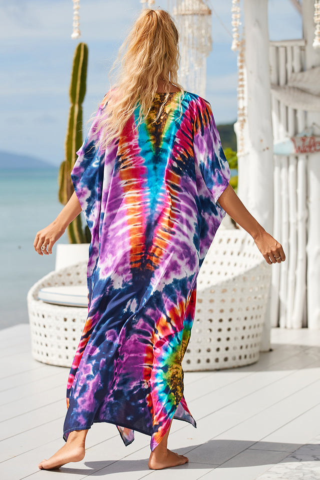 Tie Dye Cover Up Dress (18 Colors)