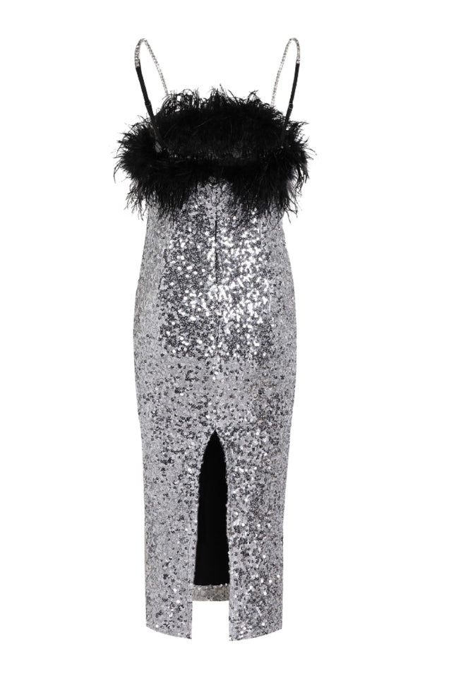 Jemma Feather Midi Sequin Dress