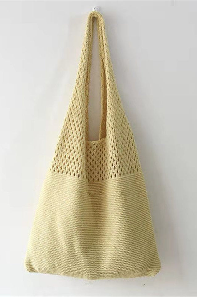 Knit Design Shoulder Bag