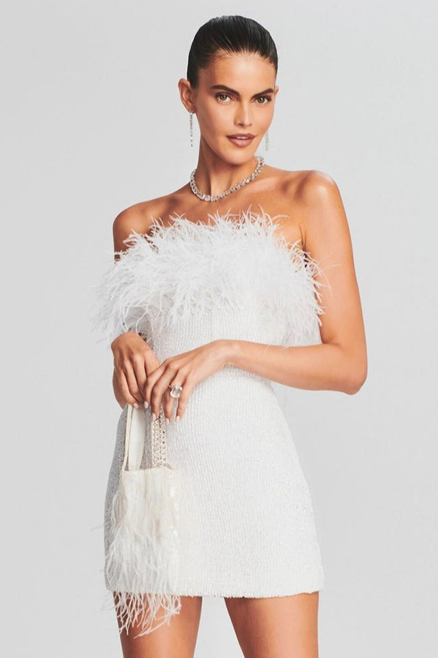 Torin Sequin Feather Dress