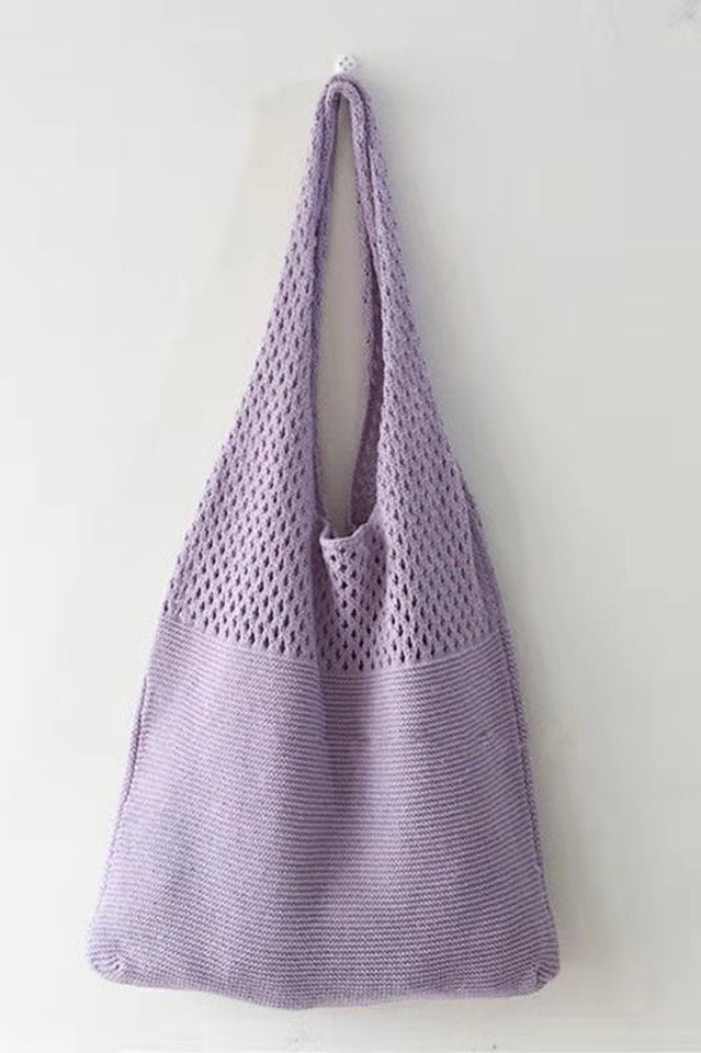 Knit Design Shoulder Bag