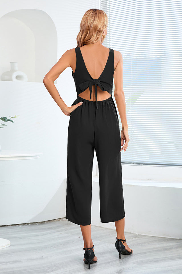 Knot-Tie W/ Cut-Out Back Jumpsuit