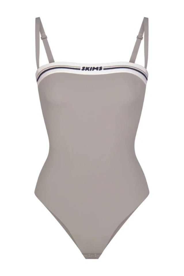 Logo Straight Neck Bodysuit