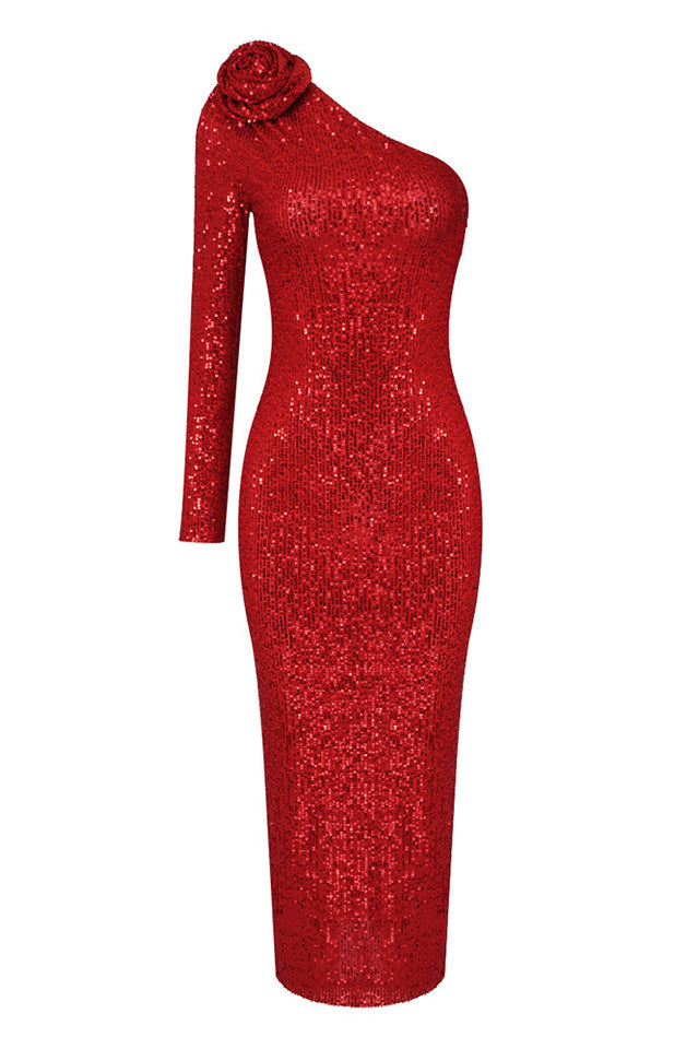 Loretta Sequin Midi Dress