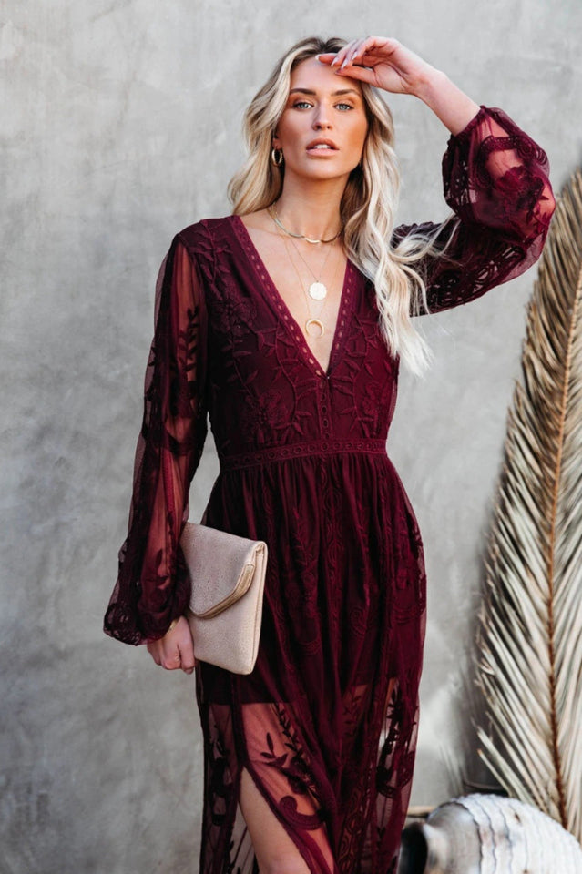 Boho Lace Maxi Dress