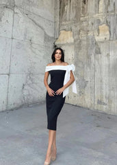 Sonia - One-Shoulder Slit Midi Dress