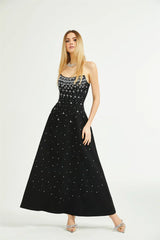 Issoria - Black Embellished Maxi Dress